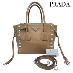 PRADA プラダ オールレザー 2WAY ショルダー ハンドバッグ レディース