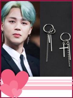 【ピアス】BTS ジミン 着用タイプ② 両耳用 韓国スタイル ピアス