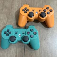 PS3 ワイヤレスコントローラー　グリーン　オレンジ　互換品　動作確認済み