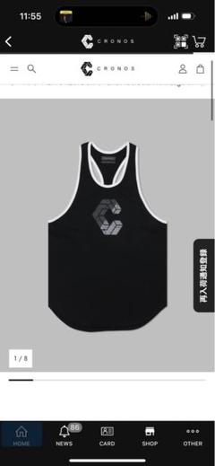 CRONOS タンクトップ 黒/黄　サイズS クロノス　新品購入一度のみ着用のみ CRONOS ONE SIDE DOUBLE STRIPES TANKTOP【BLACK×YELLOW