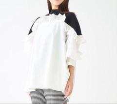 CELFORDセルフォード　バックリボンニットコンビプルオーバー◆5989