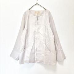 マーリエパーエフデ ノーカラージャケット アイボリー 7号 キュプラ 軽量