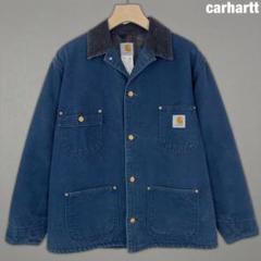 80s carhartt カーハート チョアコート 44 ネイビーブルー usa carhartt - 80s USA製 カーハート ミシガンチョアコート