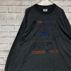 USA製90sヴィンテージロンTシャツ！シングルステッチ　グレー古着XL714