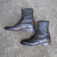 【vintage】justin ワークブーツ シボ革 アメリカ製 vintage】justin ワークブーツ シボ革 アメリカ製 - メルカリ