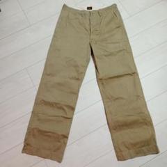 美品タグ有　リアルマッコイズ　ベルトレス　チノパン　トラウザーズ The REAL McCOY'S】 McCOY'S Trousers Double Border Pocket