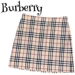 極美品　BURBERRY　チェック柄フレアスカート ベージュ 楽天市場】極美品 BURBERRY バーバリー スカート ティッシ期 新