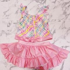 女の子　水着　キッズ　ガール　ビキニ　セパレート　フリル　スカート　90サイズ