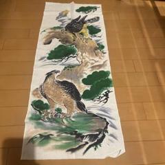 骨董 染付 松に鷹図 大皿 349 骨董 染付 松に鷹図 大皿 349