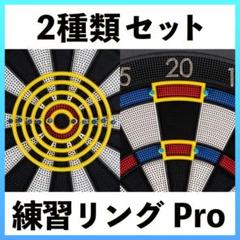 【2種類セット】ダーツ練習リング Pro 円形＋ダブル・トリプル専用〜 イエローのサムネイル