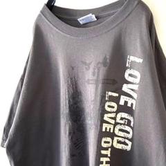 ヘインズ LOVE GOD OTHERS Tシャツ L グレー 灰色 古着