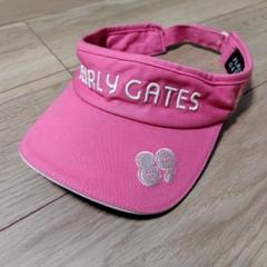 PEARLY GATES ピンク サンバイザー レディース パーリーゲイツ