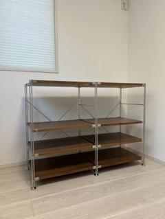 無印良品、ユニットシェルフ、ステンレス、ウォールナット