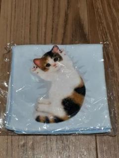 フェリシモ猫部猫デザインハンカチ 青色 新品未使用レア希少のサムネイル