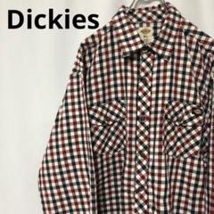 C1667 Dickies アメリカ古着 長袖シャツ チェックXL