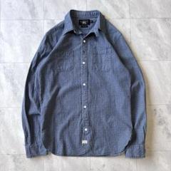 【極美品】RRL ガチャポケ チンスト マチ付き ワークシャツ チェック 綿