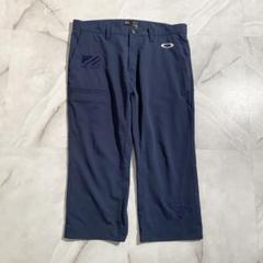 S17153 美品 オークリーゴルフ クロップドパンツ メンズ ネイビー W36