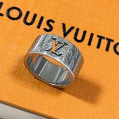 ⭐️美品⭐️ ルイ ヴィトン リング ナノグラム Sサイズ 箱付き シルバー LOUIS VUITTON レア美品 ルイヴィトン リング ダブル ナノグラム