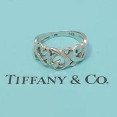 C044/TIFFANY ティファニー トリプル ラビングハート 指輪 8号