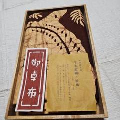羊木﨟纈の屏風図　卓布