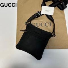 l63【美品】グッチ GGナイロン レザー シェリーライン ショルダーバッグ