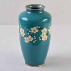 七宝焼　花文　花瓶　M　R7879C 七宝焼 花文 花瓶 M R7879C 美術品/アンティーク