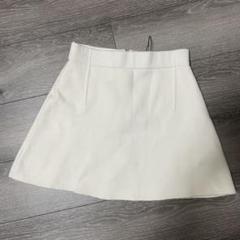 ZARA ニット　ミニスカート　ホワイト　sのサムネイル