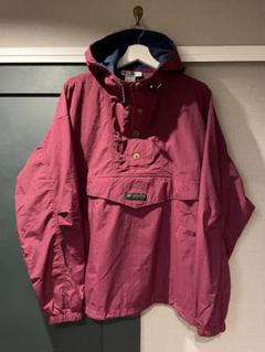 L 赤紫 96SS Columbia Button Nylon Anorak