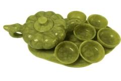 天然の玉石の茶噐、福瓜、かぼちゃの急須、茶托、ヒスイ