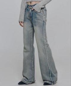 Matin Kim] SIDE WASHED DENIM PANTS IN BLUE 正規品 韓国