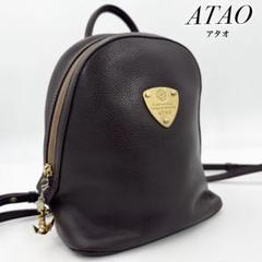 ATAO アタオ ミッドタウン 2way リュック ゴールド金具 本革 ブラック モードでストリートなリュック｜トータス｜ATAO（アタオ