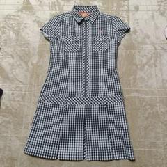 新品■プーマ■ゴルフ■ワンピース■黒チェック■Мのサムネイル