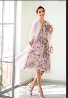 美品 エムズグレイシー ボーダー 花柄 カタログ掲載 ワンピース 美品 エムズグレイシー ボーダー 花柄 カタログ掲載 ワンピース