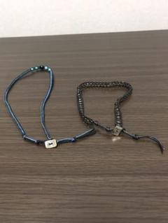 ブレスレット 2本セット ブルー ブラウン 青 茶 メンズ アクセサリー