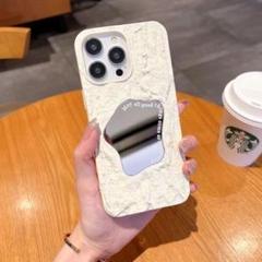高級感 白 iPhone16 ミラー 【新入荷】 なみ 韓国 スマホケース