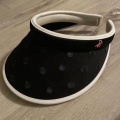 ブリヂストンドット柄ゴルフサンバイザー 黒 55-58cm