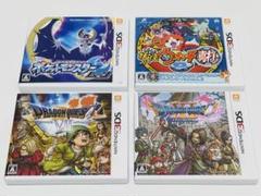 3DSソフト4本人気RPGセット(DQ7・DQ11・妖怪ウォッチ・ポケモンムーン