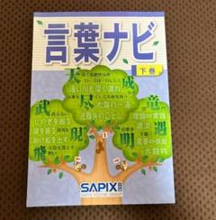 ⑳ゆ　サピックス　言葉ナビ 上巻・下巻セット SAPIX 未使用あり SAPIX サピックス 言葉ナビ 上巻/下巻 計2冊 025S2D : ブックス