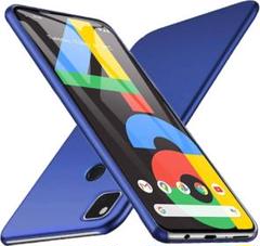 Google Pixel 4a ケースケース 軽量 スリム レンズ保護 ブルー