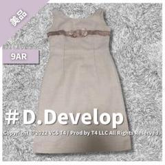 【美品】 D.Develop ひざ丈ワンピース M ピンク リボン ✓2452