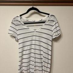 ポロ　Ralph Lauren tシャツ　レディース　白　ストライプ