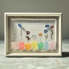 ＊特大サイズ 虹色ムーンと虹色Flower＊シーグラスアート シーグラスアート カラフルドライフラワー 虹色花瓶 - メルカリ