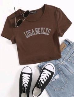 SHEIN ラインストーン ロゴTシャツのサムネイル