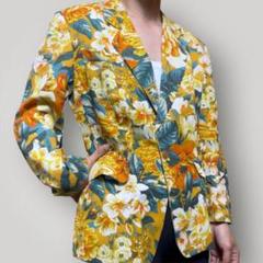 【国内発送】KENZO ケンゾー ジャケット ストライプ柄 花柄 U´s shop様専用』KENZO x H&M 花柄ジップアップジャケット
