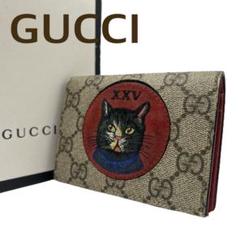 GUCCI GGスプリーム ボスコアップリケ　2つ折り財布　猫 2025年最新】グッチ 猫 財布の人気アイテム - メルカリ