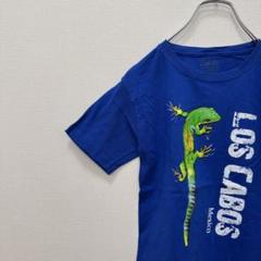LOS CABOS Tシャツ 半袖 プリントロゴ トカゲ Lサイズ