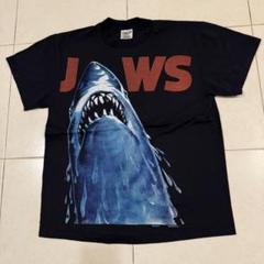 限定セールＬ★ONEITA製★93年映画ジョーズ★名作ムービーTシャツ黒★サメ鮫のサムネイル
