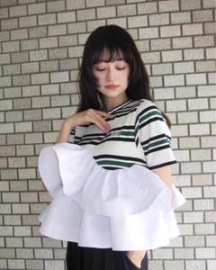 bibiy ペプラムカーディガン ホワイト
