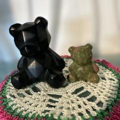 ✨ユナカイト(SS)＆ブラックオブシディアン(M)クマちゃん2個セット