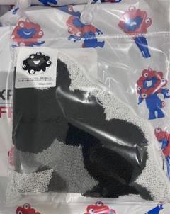 ミャクミャク ミニタオル　ハンカチ　ブラック　フェイス　万博　黒ミャク